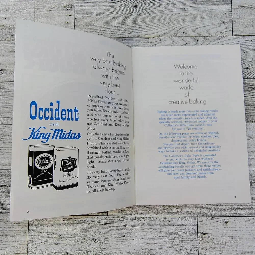 Occident King Midas Collector's Bake Book Cookbook‎ Booklet Peavy Flour Mill VG
